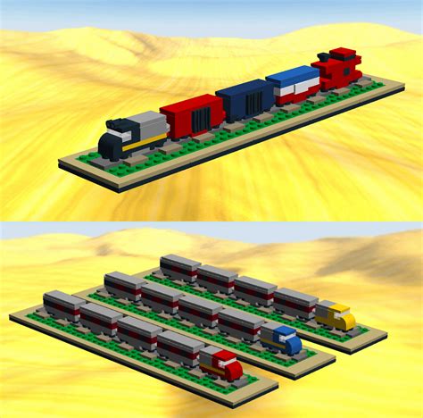 Designed some more mini trains : r/lego