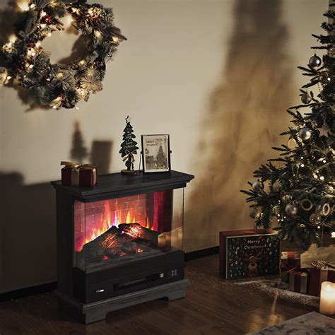 TURBRO Firelake 27-Inch Electric Fireplace Flame Heater - Freestanding ...