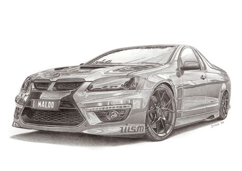 Holden VE Commodore Maloo Ute A3 Print off Original Pencil Drawing ...