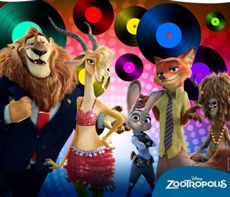 Mayor Lionheart, Gazelle, Judy, Nick and Yax - Disney's Zootopia Photo ...