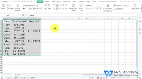 How to remove banded rows in WPS Office Excel | WPS Office Academy