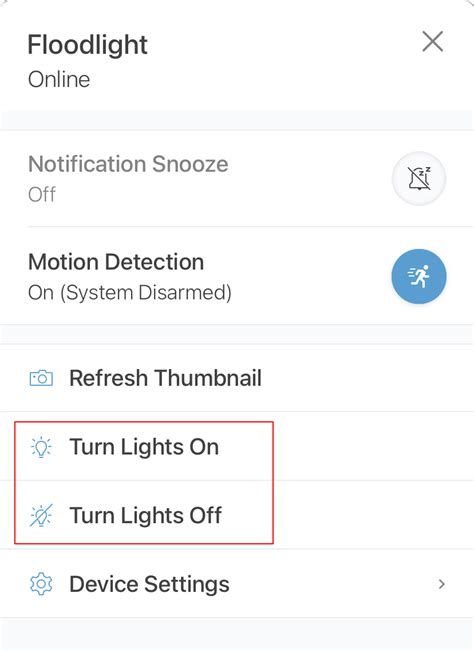 Controlling the lights of your Floodlight Camera — Blink Support