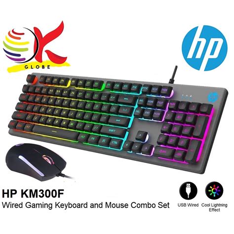 HP KM300F WIRED USB GAMING KEYBOARD AND MOUSE COMBO WITH LED BACKLIGHT ...