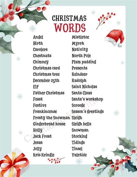 200+ Christmas Words and Phrases: Words Related to Christmas ...