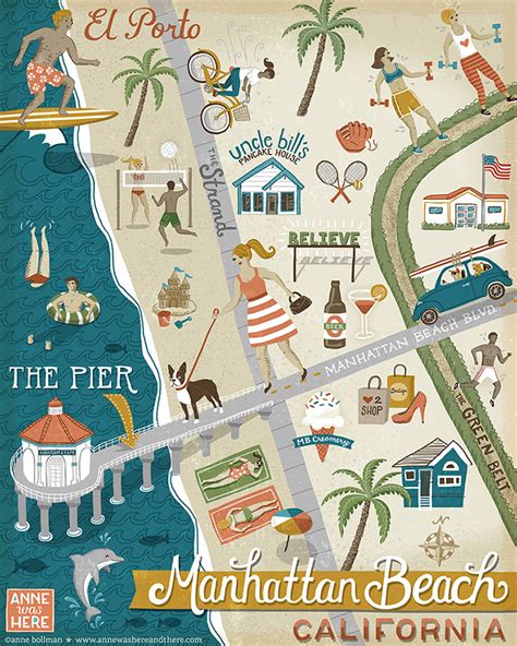 Map of Manhattan Beach on Behance