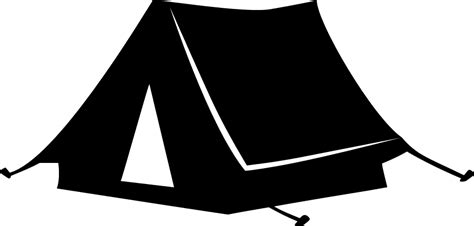 camp tent silhouette, camping free svg file - SVG Heart