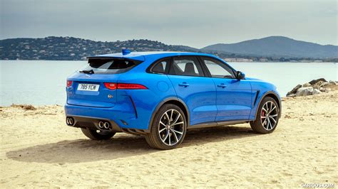 Jaguar F-PACE SVR | 2019MY (Color: Ultra Blue) | Rear Three-Quarter