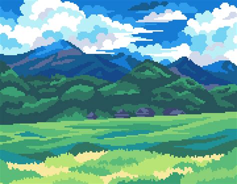 First attempt at landscape : r/PixelArt