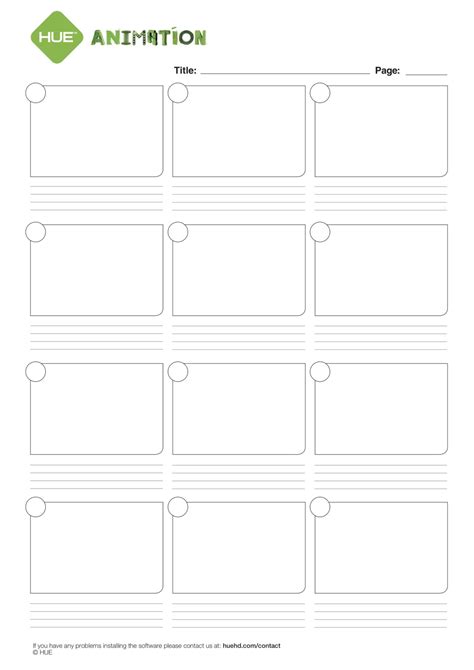 Animation Storyboard Template