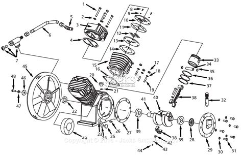 Campbell Hausfeld DP500002AV Parts Diagram for Pump Parts