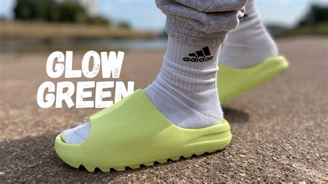 Yeezy Slides Glow Green - Pk-Kicks