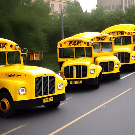 Yellow School Buses · Creative Fabrica