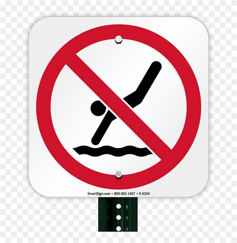 No Diving Symbol Sign - No Diving Sign - Full Size PNG Clipart Images ...