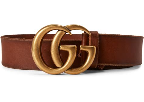 Gucci Double G Gold Buckle Leather Belt 1.5 Width Brown in Leather with ...