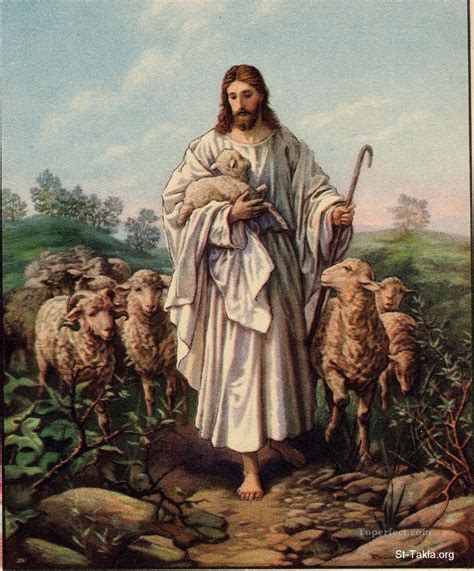 Christ As The Good Shepherd Painting at PaintingValley.com | Explore ...