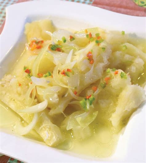 Yuca with Garlic Sauce from A Taste of Cuba by Cynthia Carris Alonso