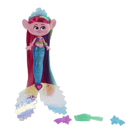 Buy DreamWorks Trolls TrollsTopia Techno Mermaid Poppy Doll, Ages 4 and ...