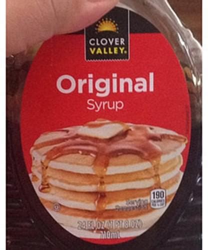 Clover Valley Original Syrup - 60 ml, Nutrition Information | Innit