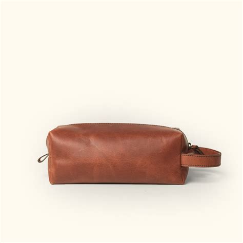 Travel Leather Dopp Kit | Brown Leather | Rugged Roosevelt Collection