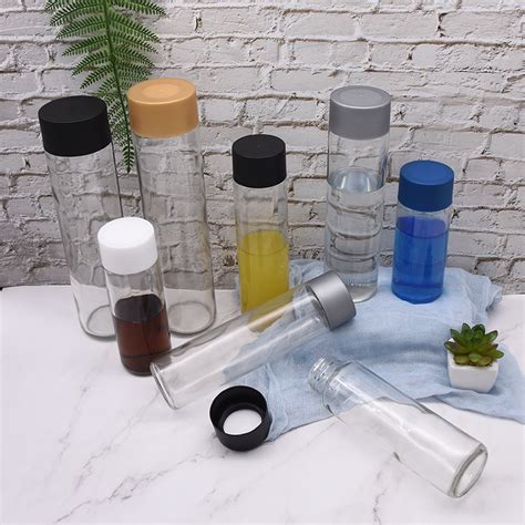 Various capacity clear glass water bottle tall thin bottle, High ...