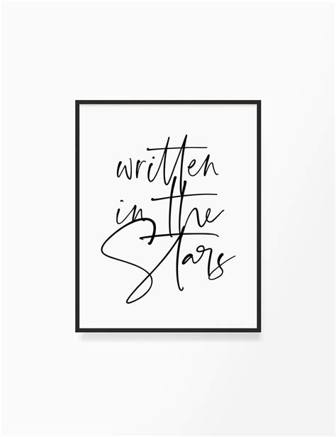 Written in the Stars. Printable Love Quote. Wall Art Gift for - Etsy