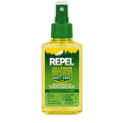 REPEL Plant-Based Lemon Eucalyptus Insect Repellent, Pump Spray, 4 ...