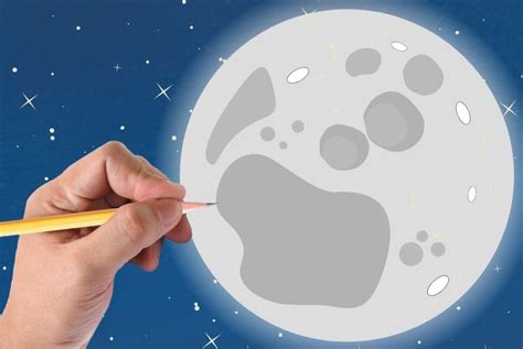 How To Draw The Moon | Easy Moon Drawing For All Ages