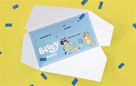 Printable Bluey Birthday Invitations