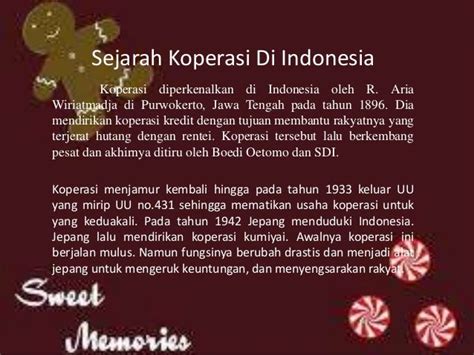 Sejarah koprasi di indonesia windayanti