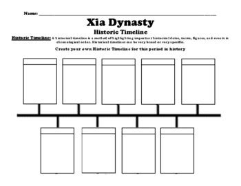 Xia Dynasty Timeline Worksheet (PDF) by BAC Education | TPT