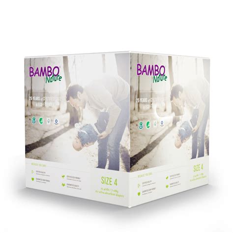 Bambo Nature Baby Diapers Classic, Size 4 (15-40 lbs), 60 Count (2 ...