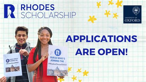 Applications are now open for the Rhodes Scholarship (Fully Funded)