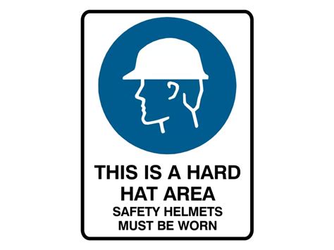 This Is A Hard Hat Area Safety Helmets Must Be Worn Sign Vector PNG ...