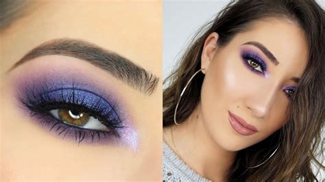 PURPLE & BLUE SMOKEY EYE MAKEUP TUTORIAL - YouTube