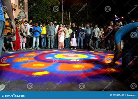 1st July 2022, Kolkata, West Bengal, India. Street Rangoli during ...