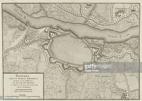 Map of Bommel Zaltbommel on the River Waal, besieged and captured by ...