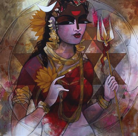 Shakti Artwork | Hindu art, Indian art paintings, Durga painting