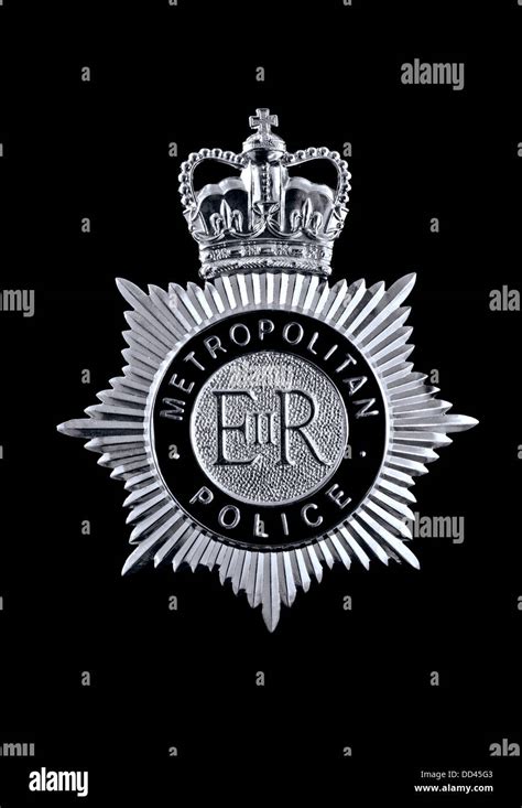 Badge Metropolitan Police Helmet London UK helmet badge close up detail ...