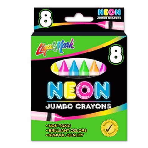 Buy Jumbo Crayons Online - 8 Count, Neon Colors for Preschool and ...