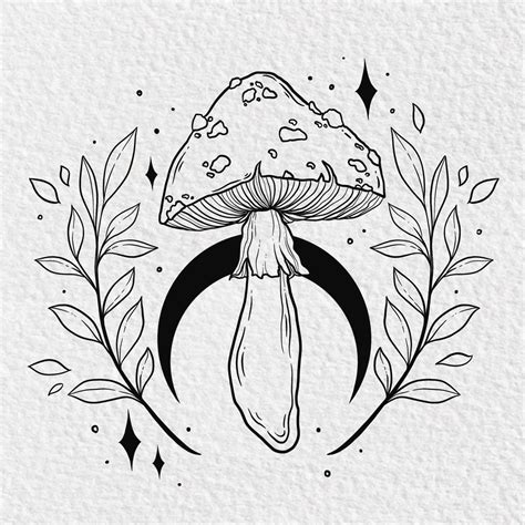 Cottagecore Mushroom Tattoo Design 🍄🌿 | Mushroom tattoos, Tattoo design ...