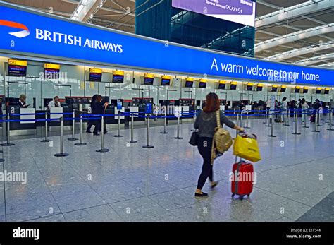 View of Terminal 5 Departures at Heathrow Airport, London Borough of ...