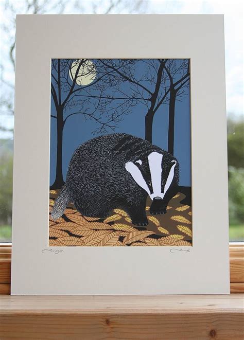 Nocturnal Animals Mounted Print By Bird | notonthehighstreet.com