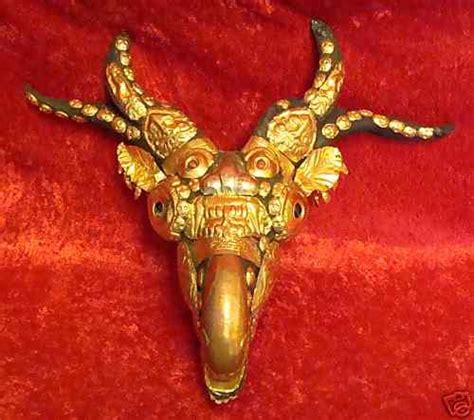 Tibetan 4 Horned Goat Skull | #38672918