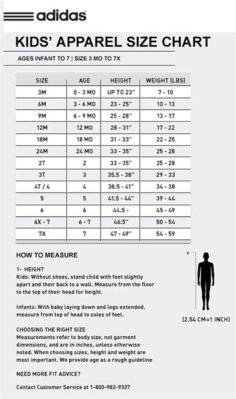 Sizes Chart Adidas – Weston Corporation