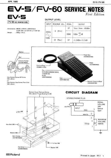 Boss Expression Pedal Schematic | christian.fr