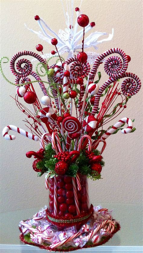 Candy Crush Christmas Decorations : Candy Cane Candy Bouquet ~ Gift ...