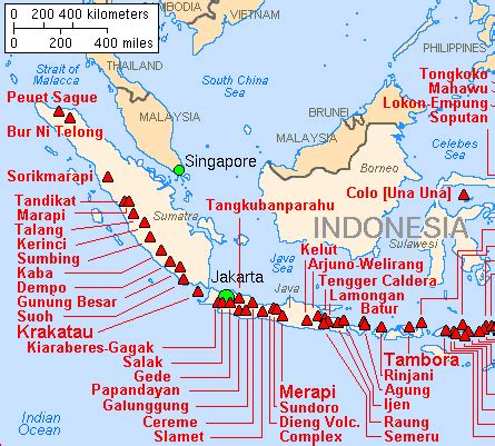 Indonesia Volcano Map