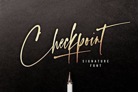 Checkpoint Signature Font - Design Cuts