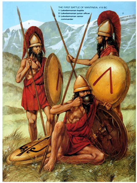 Spartan army, the first battle of Mantineia 418 BC. Double click on ...