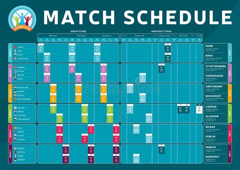 Football 2020 Tournament Final Stage Match Schedule, Template for Web ...